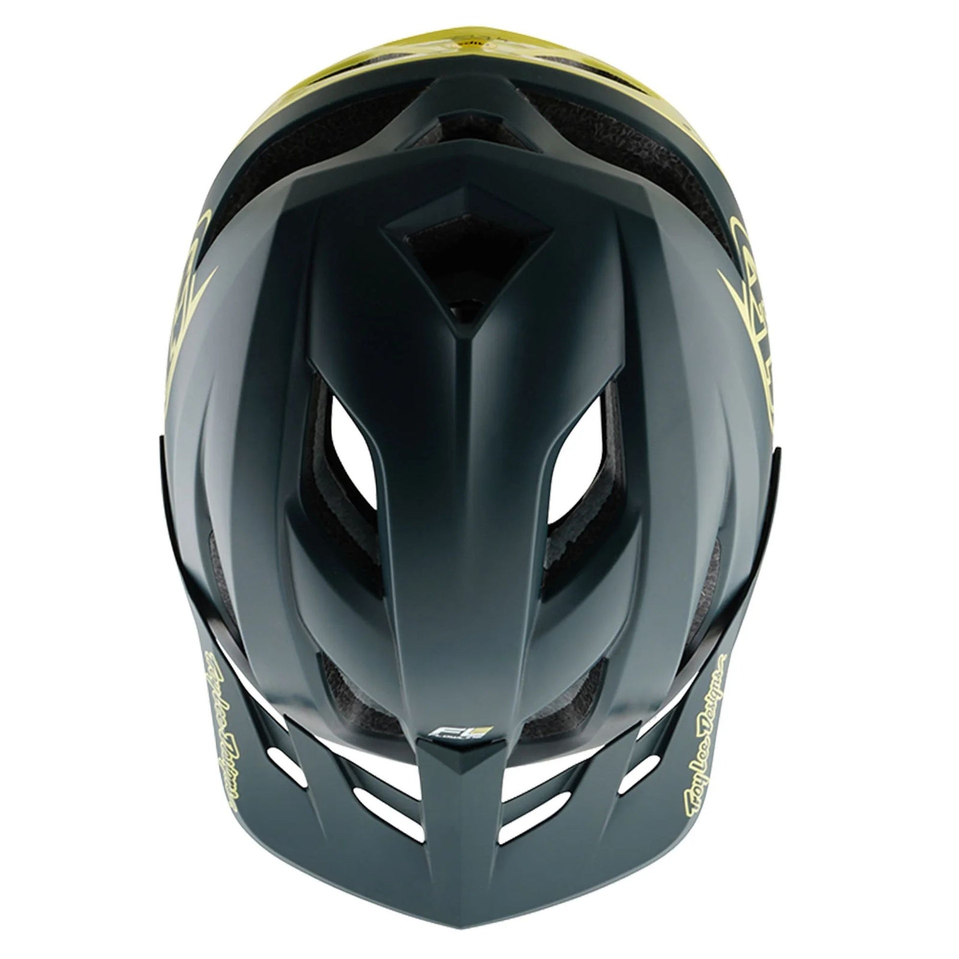 Casco Troy Lee Designs Flowline Se Badge Gray / Glo Yellow